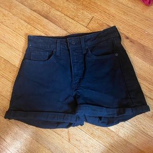 old navy black denim shorts